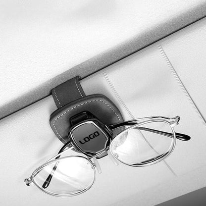 Pince à lunettes multifonction en daim avec le logo de votre voiture