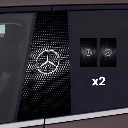 2 autocollants pour vitres de voiture avec logo